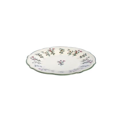 Jídelní sada 24 ks bílá/zelená/červená/porcelán