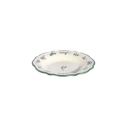 Jídelní sada 24 ks bílá/zelená/červená/porcelán