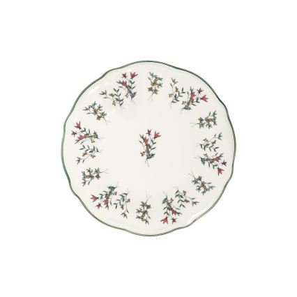 Jídelní sada 24 ks bílá/zelená/červená/porcelán