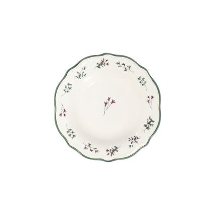 Jídelní sada 24 ks bílá/zelená/červená/porcelán