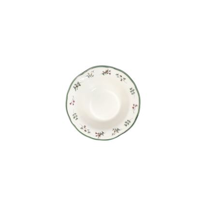 Jídelní sada 24 ks bílá/zelená/červená/porcelán