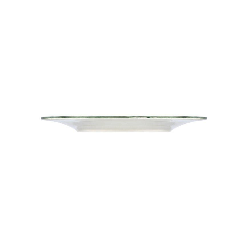 Jídelní sada 24 ks bílá/zelená/červená/porcelán