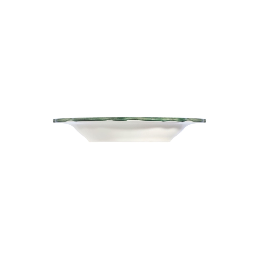 Jídelní sada 24 ks bílá/zelená/červená/porcelán