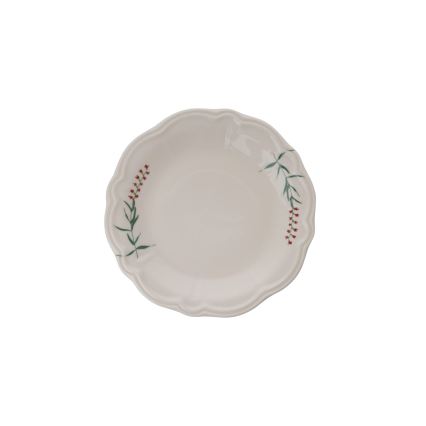 Jídelní sada 24 ks bílá/zelená/porcelán
