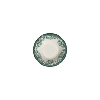 Jídelní sada 24 ks bílá/zelená/porcelán