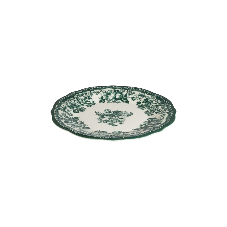 Jídelní sada 24 ks bílá/zelená/porcelán
