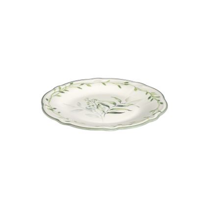 Jídelní sada 24 ks bílá/zelená/porcelán