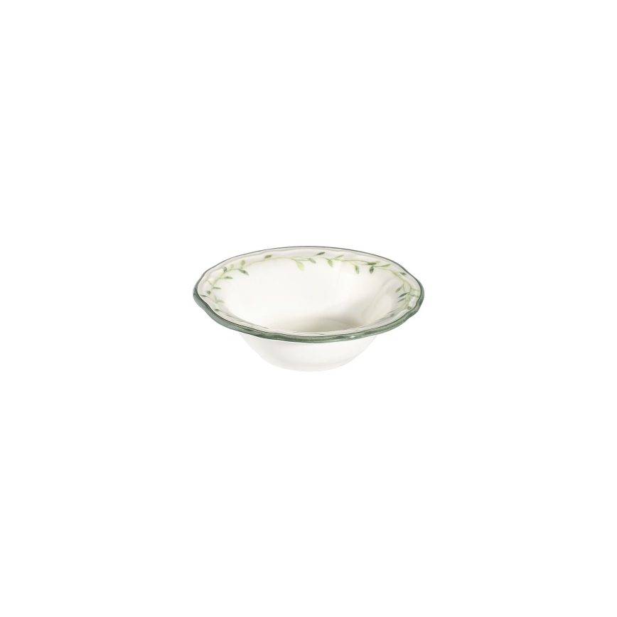 Jídelní sada 24 ks bílá/zelená/porcelán