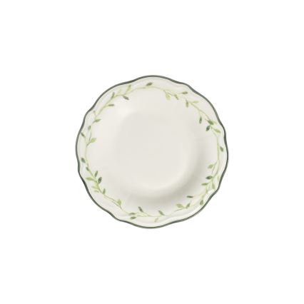 Jídelní sada 24 ks bílá/zelená/porcelán
