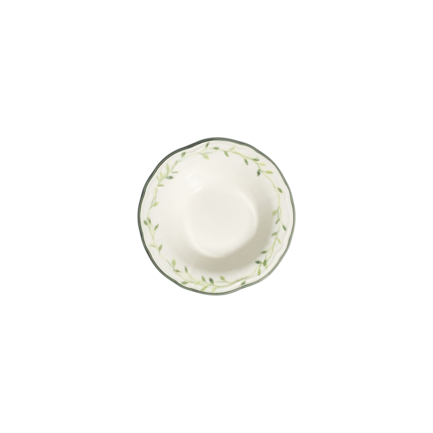 Jídelní sada 24 ks bílá/zelená/porcelán