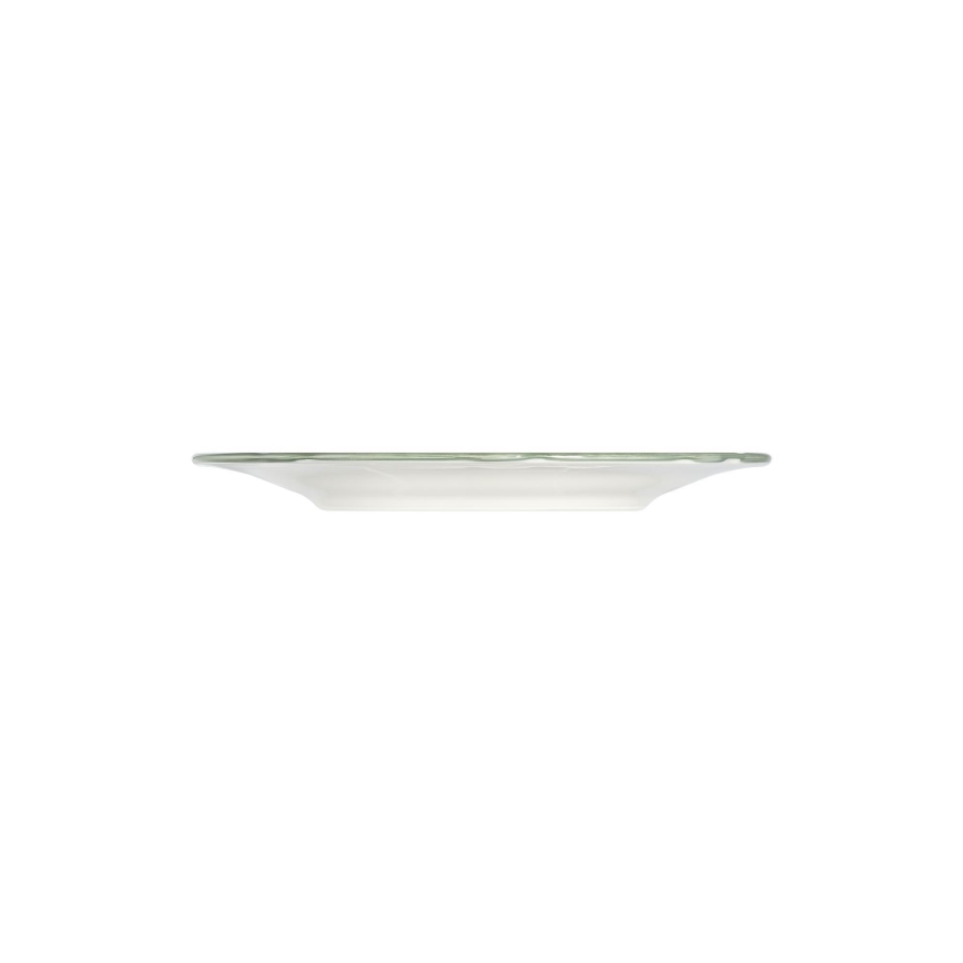 Jídelní sada 24 ks bílá/zelená/porcelán