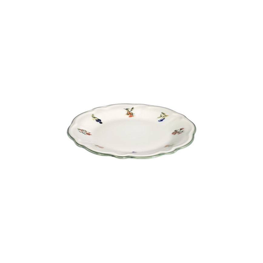 Jídelní sada 24 ks bílá/zelená/porcelán