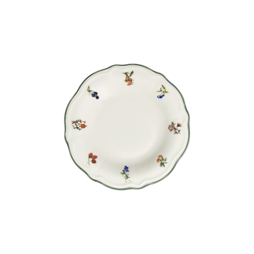 Jídelní sada 24 ks bílá/zelená/porcelán