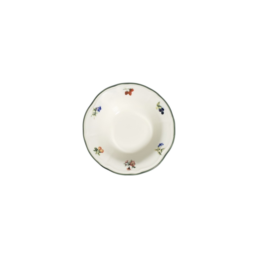 Jídelní sada 24 ks bílá/zelená/porcelán