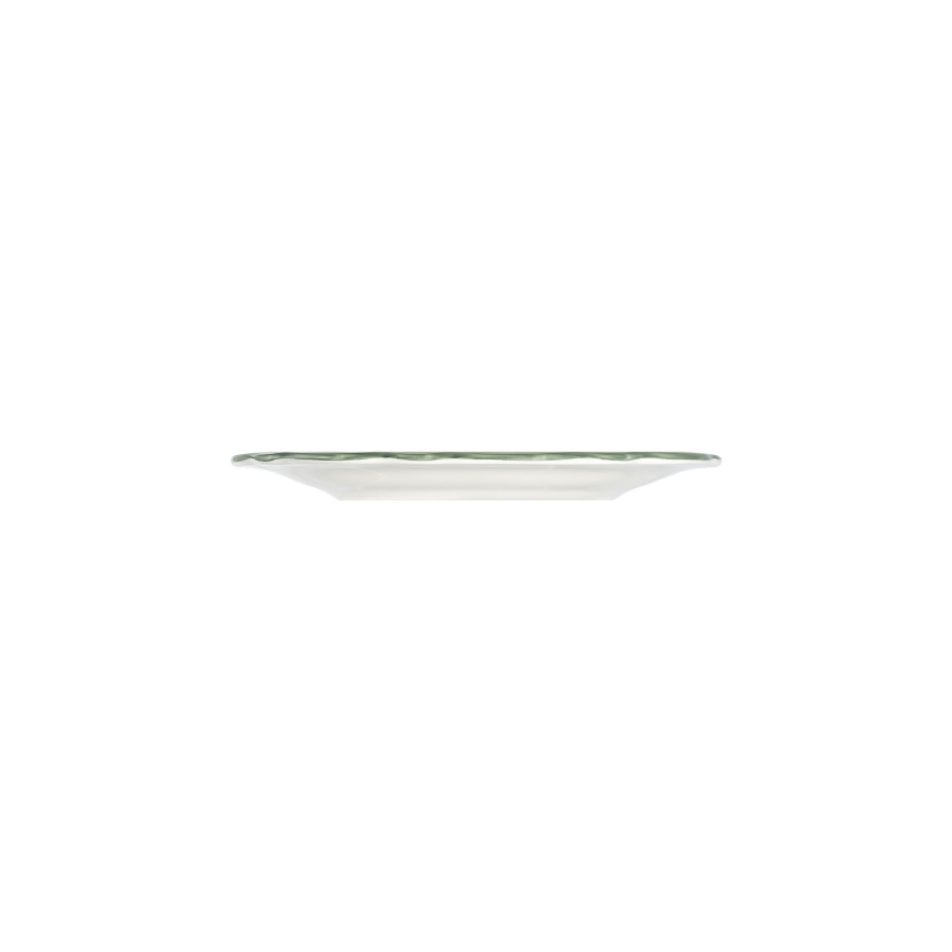 Jídelní sada 24 ks bílá/zelená/porcelán