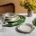 Jídelní sada 24 ks bílá/zelená/žlutá/porcelán