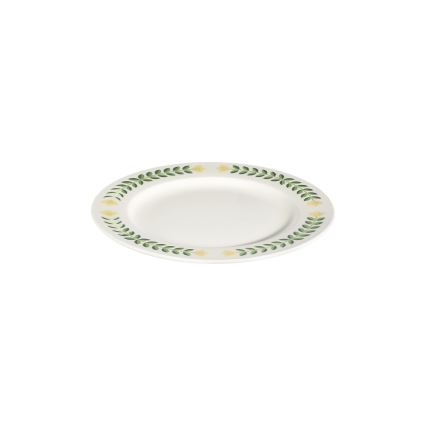 Jídelní sada 24 ks bílá/zelená/žlutá/porcelán