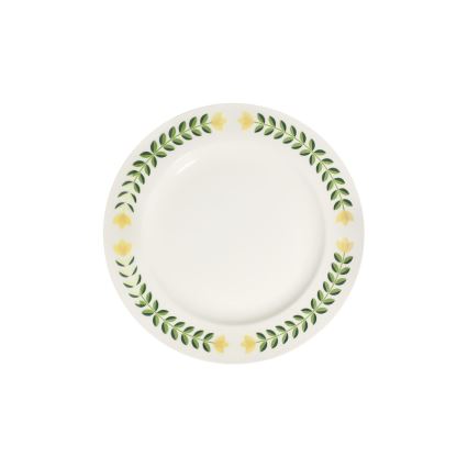 Jídelní sada 24 ks bílá/zelená/žlutá/porcelán