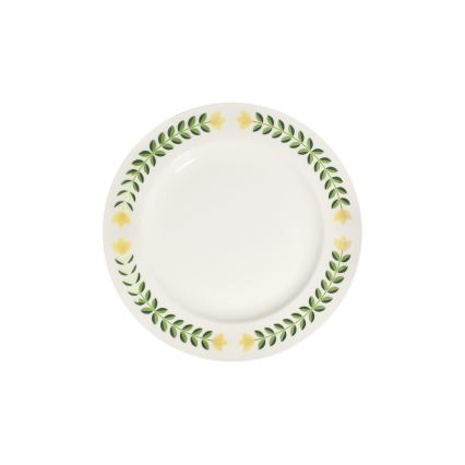 Jídelní sada 24 ks bílá/zelená/žlutá/porcelán