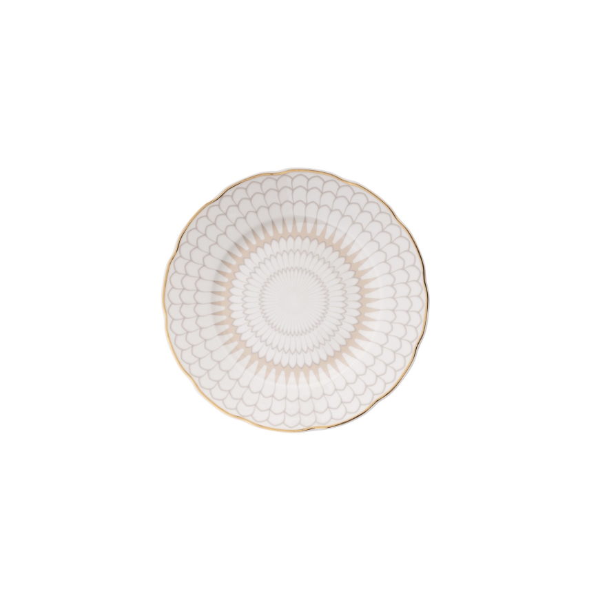 Jídelní sada 24 ks bílá/zlatá/porcelán