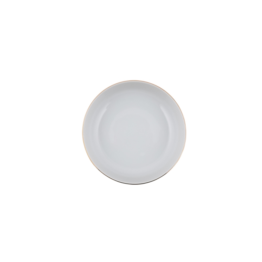 Jídelní sada 24 ks bílá/zlatá/porcelán