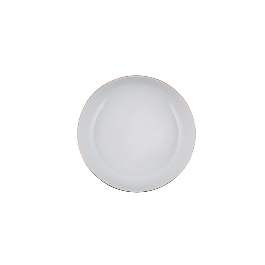 Jídelní sada 24 ks bílá/zlatá/porcelán