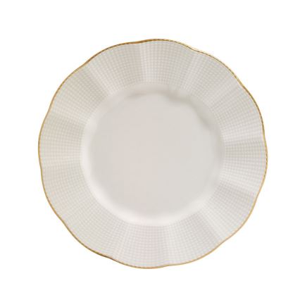 Jídelní sada 24 ks bílá/zlatá/porcelán