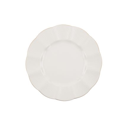 Jídelní sada 24 ks bílá/zlatá/porcelán