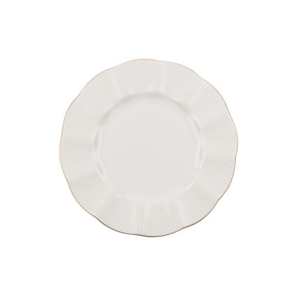 Jídelní sada 24 ks bílá/zlatá/porcelán