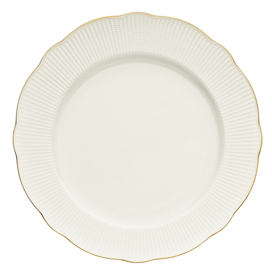Jídelní sada 24 ks bílá/zlatá/porcelán