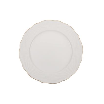 Jídelní sada 24 ks bílá/zlatá/porcelán