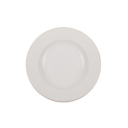 Jídelní sada 24 ks bílá/zlatá/porcelán