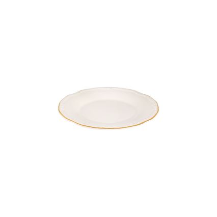 Jídelní sada 24 ks bílá/zlatá/porcelán