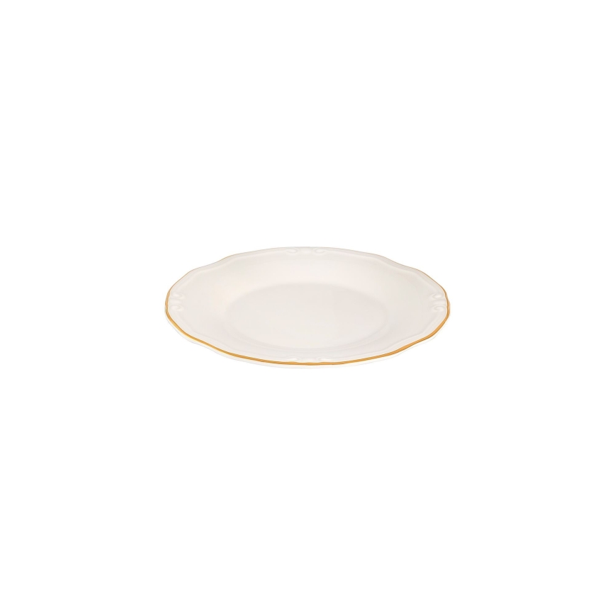 Jídelní sada 24 ks bílá/zlatá/porcelán