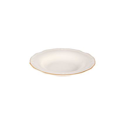 Jídelní sada 24 ks bílá/zlatá/porcelán