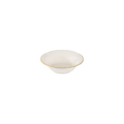 Jídelní sada 24 ks bílá/zlatá/porcelán