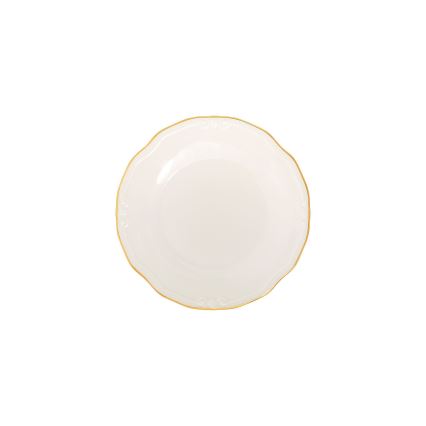 Jídelní sada 24 ks bílá/zlatá/porcelán