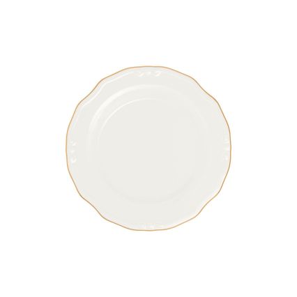 Jídelní sada 24 ks bílá/zlatá/porcelán