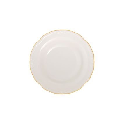 Jídelní sada 24 ks bílá/zlatá/porcelán