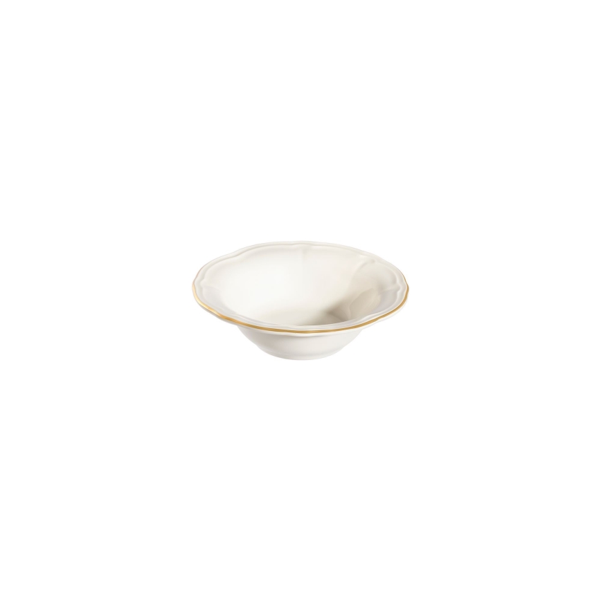 Jídelní sada 24 ks bílá/zlatá/porcelán