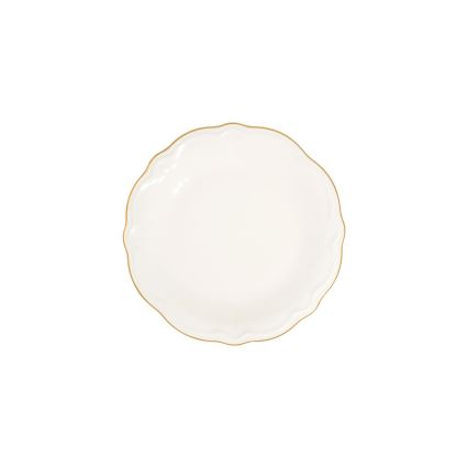 Jídelní sada 24 ks bílá/zlatá/porcelán