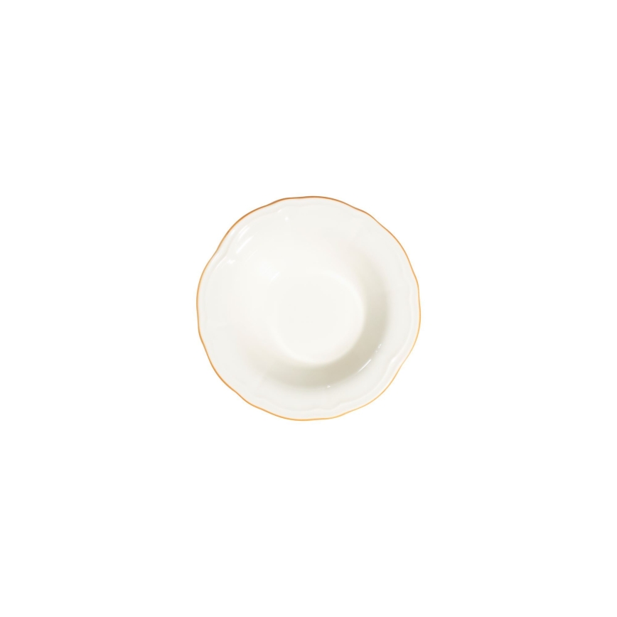 Jídelní sada 24 ks bílá/zlatá/porcelán