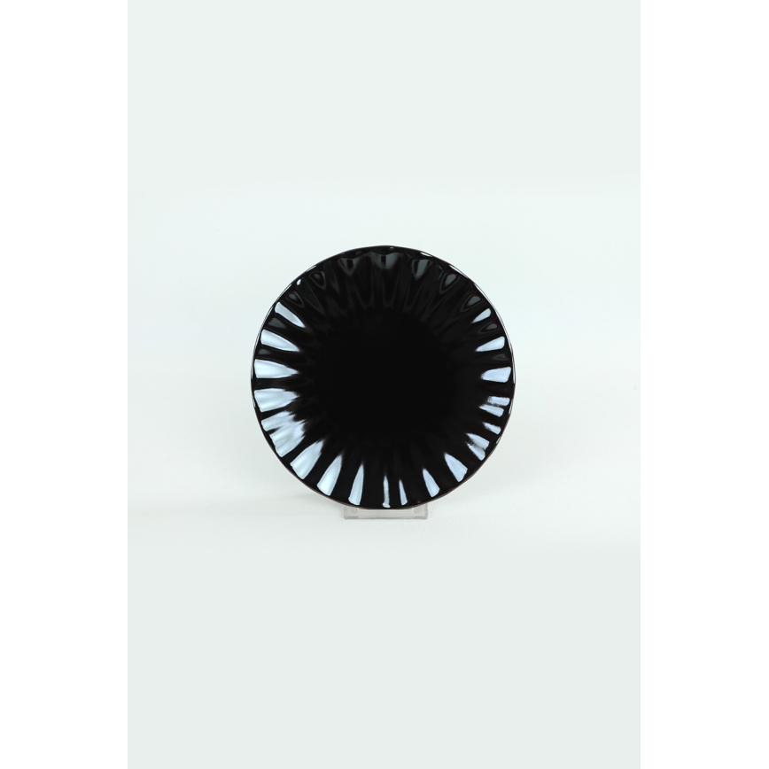 Jídelní sada 24 ks černá/kamenina