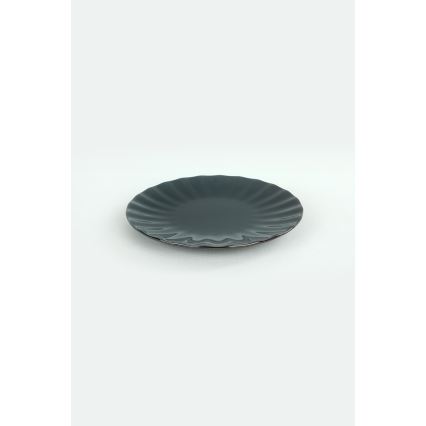 Jídelní sada 24 ks černá/kamenina