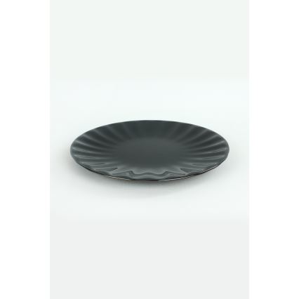 Jídelní sada 24 ks černá/kamenina