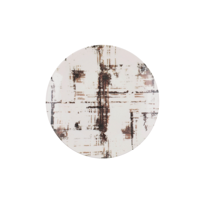 Jídelní sada 24 ks hnědá/bílá/porcelán