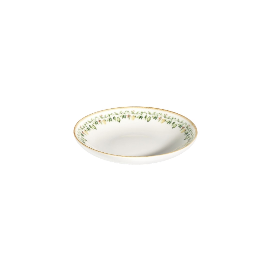 Jídelní sada 24 ks krémová/béžová/zelená/porcelán
