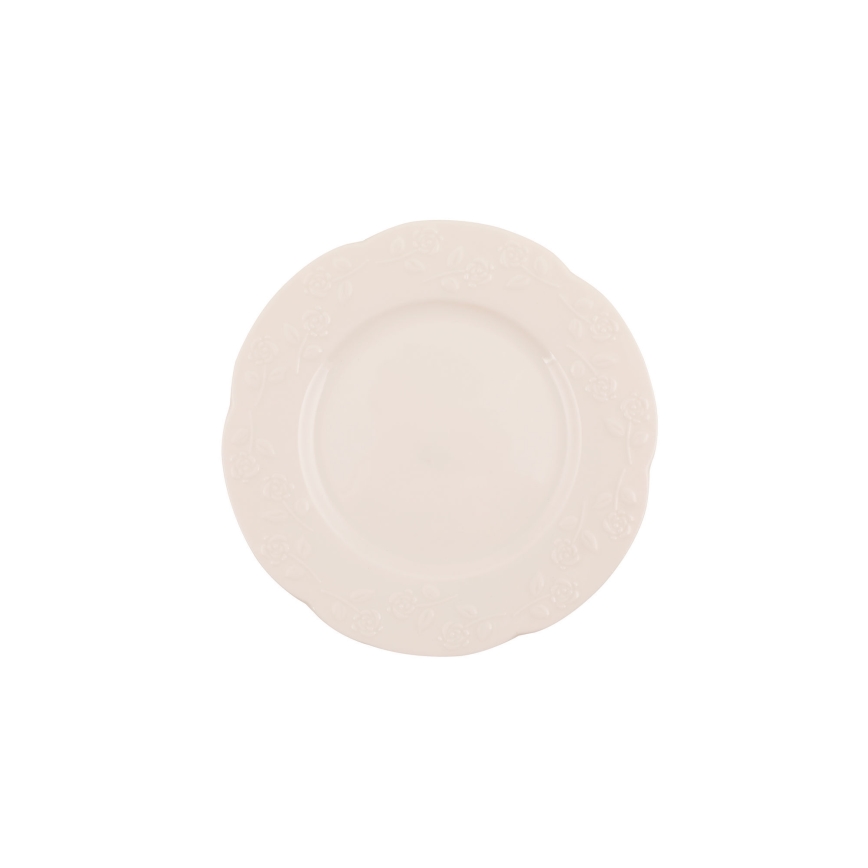 Jídelní sada 24 ks krémová/porcelán