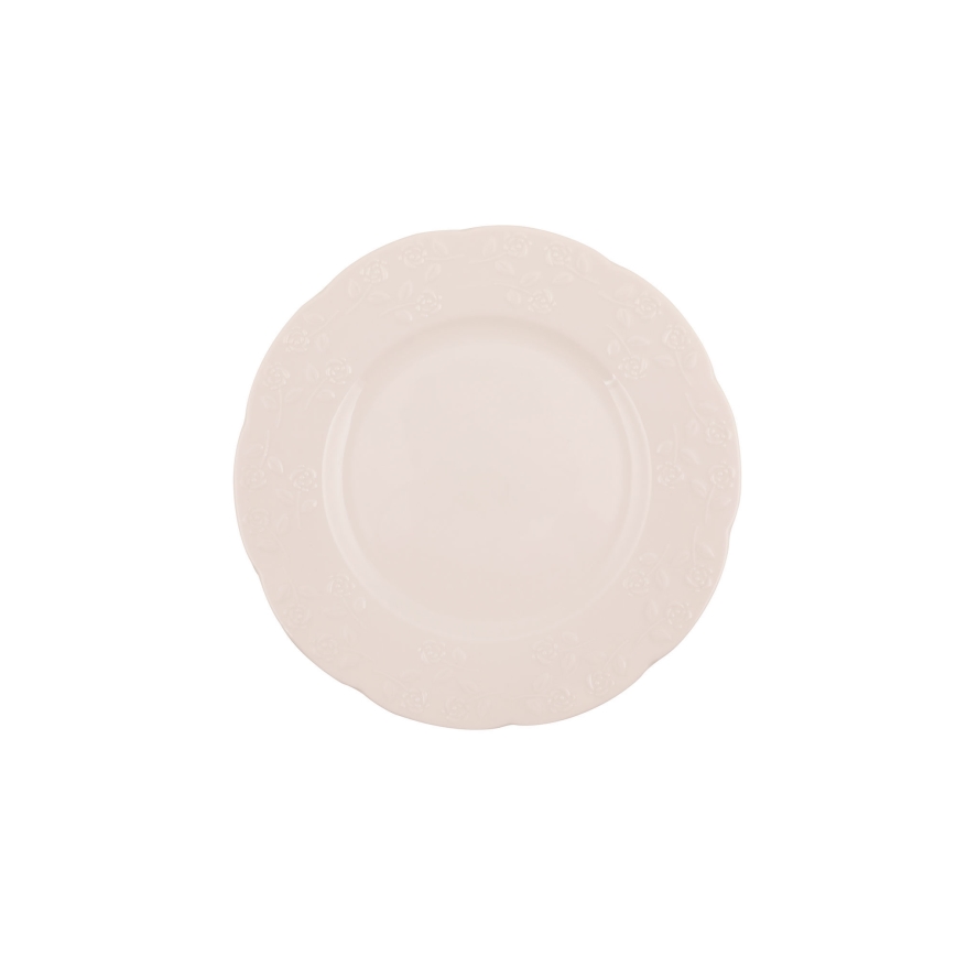 Jídelní sada 24 ks krémová/porcelán
