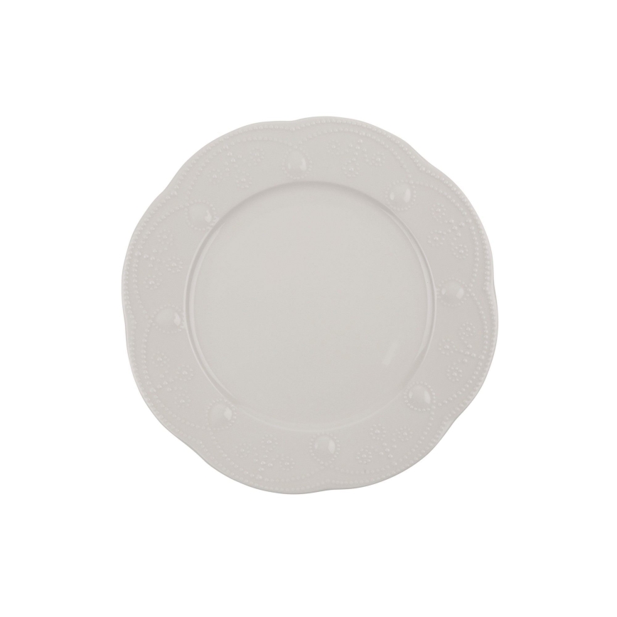 Jídelní sada 24 ks krémová/porcelán